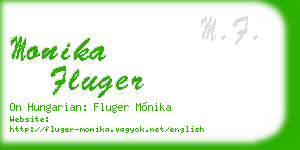 monika fluger business card